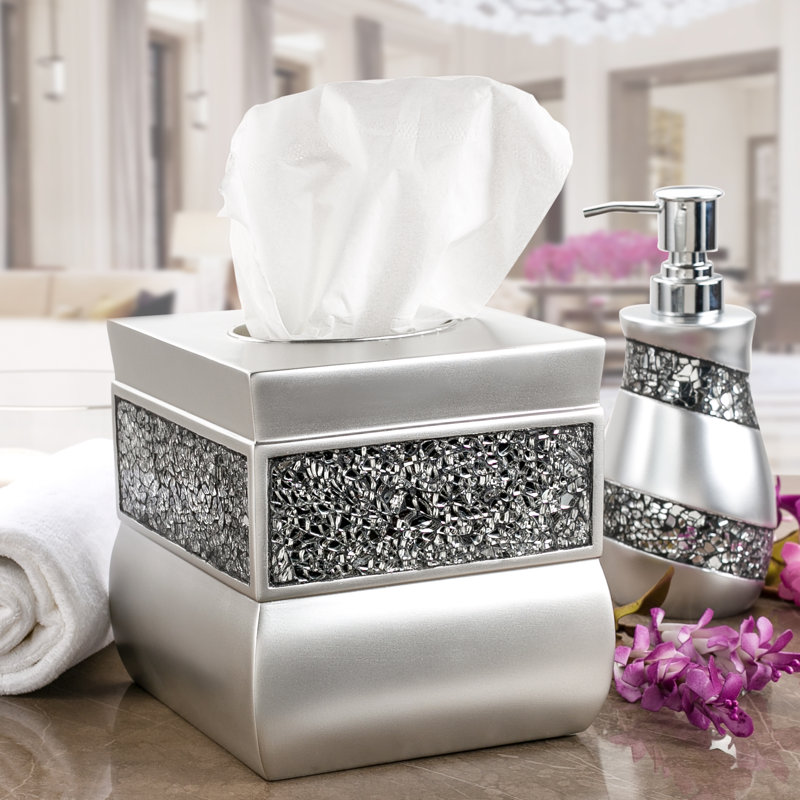 Creative Scents Brushed Nickel Freestanding Square Tissue Box Cover Reviews Wayfair